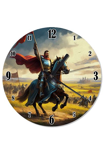 karizmart Warrior on Horse Retro Wall Clock