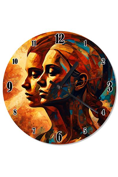 karizmart Woman Face in Flame Analog Wall Clock