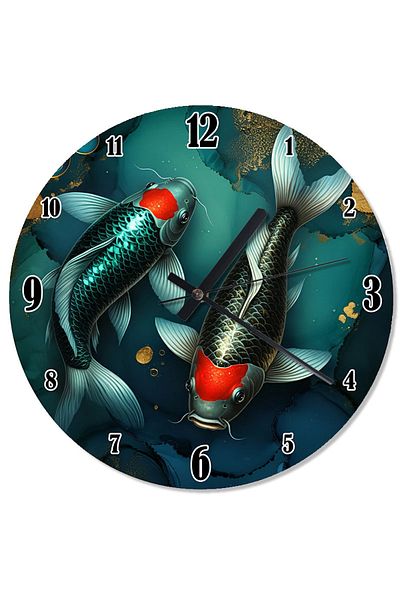 karizmart Underwater Fish Circle Shaped Wall Clock