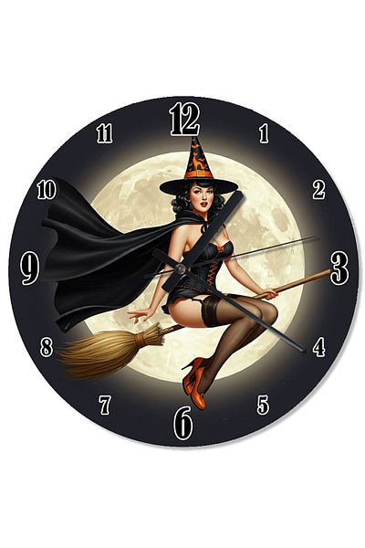 ekart Witch at Moonlight Women's Analog Wall Clock