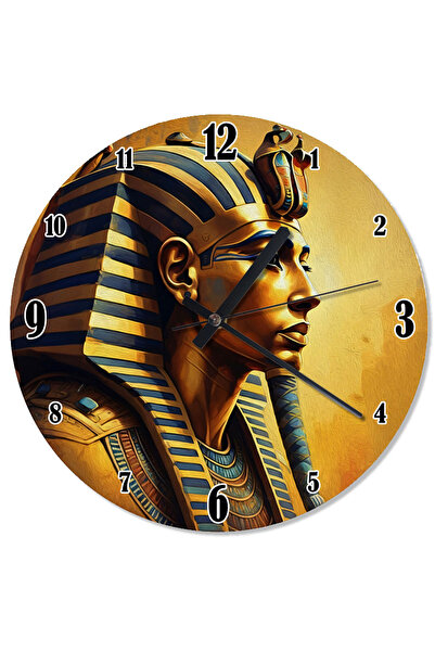 karizmart ساعة حائط تناظرية لتمثال الفرعون