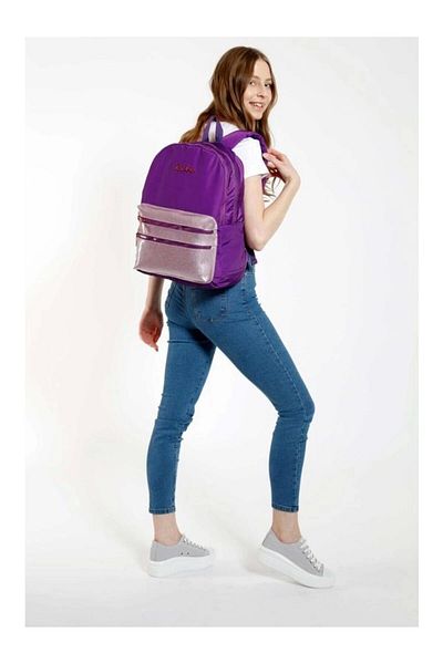 KAUKKO Magic Dreams Backpack Patent Leather Plum K1544