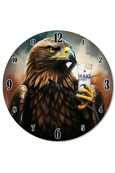 karizmart Eagle Shaped Wall Clock Holding a Drink