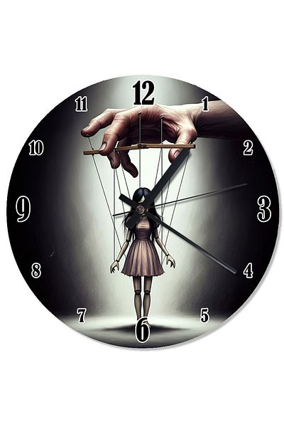 ekart Girl Shaped Wall Clock with Puppet Strings