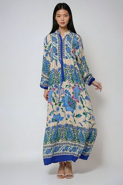 Hiccup Rochie maxi cu model cu guler de cămașă