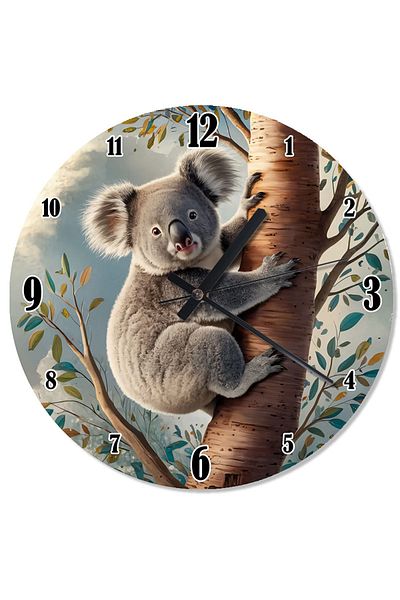 ekart Confused Koala on a Tree Silent Wall Clock