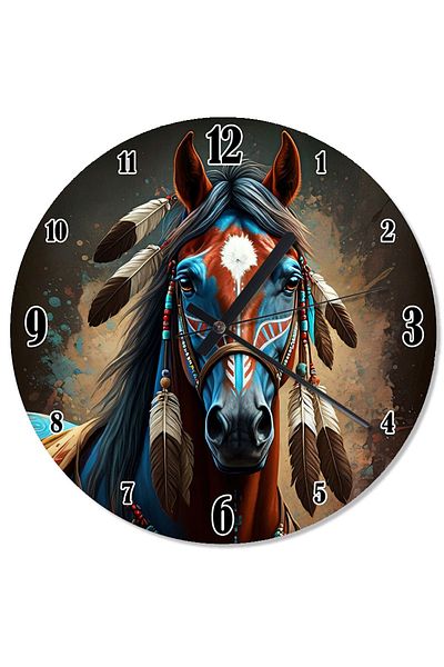 karizmart Detailed Horse Portrait Design Wall Clock
