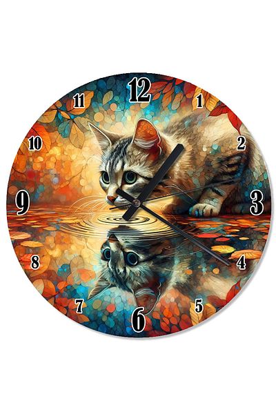 ekart Reflecting Curious Cat Special Design Wall Clock