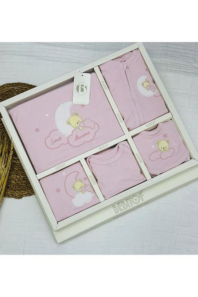 Bebitof Sweat Dreams Bear Patterned 10-Piece Hospital Outlet (Newborn) Bodysuit Set
