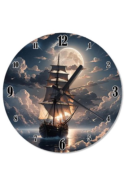 ekart Night and Sailing Design Wall Clock