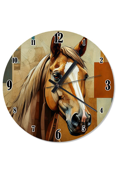 ekart ساعة حائط أنيقة على شكل حصان أبيض