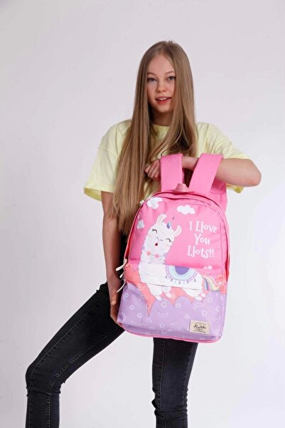 KAUKKO Layer Sırt Çantası Love Lama K1394