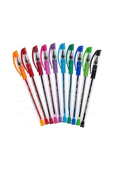 Faber Castell قلم حبر جاف فابر 1425 برأس إبرة 0.7 ملم 10 ألوان