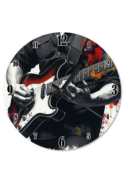 ekart Electric Guitar Performance Flowing Wall Clock