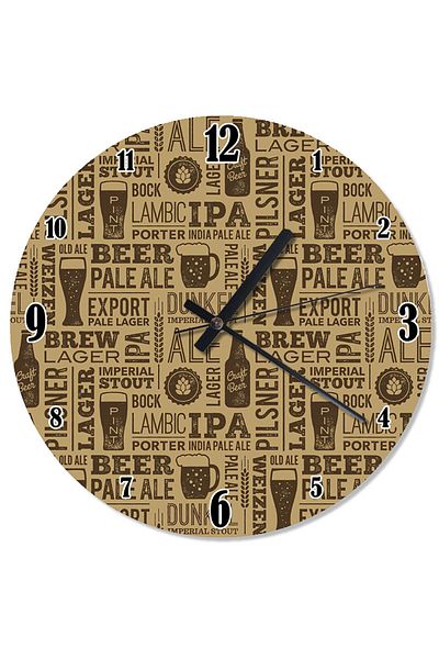karizmart Retro Text Pattern Design Wall Clock