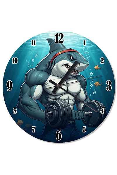 karizmart Weight Running Shark Flowing Wall Clock