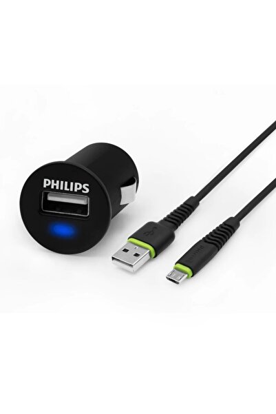Philips Dlp2520u/97 Usb Araç Içi Şarj Adaptörü 2.1a Micro Usb 1.2m Şarj Kablosu
