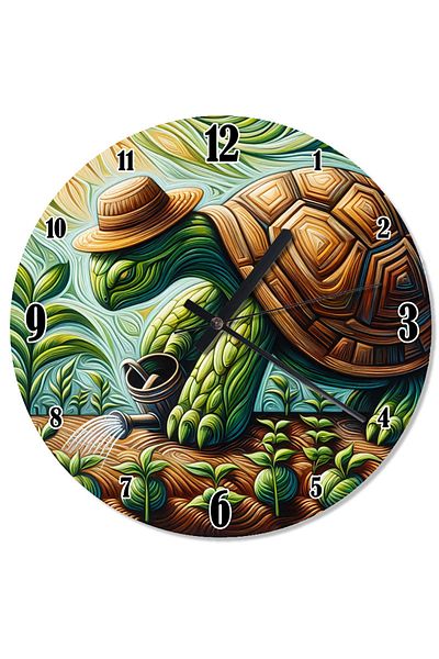 karizmart Tosbağa and Nature Silent Wall Clock