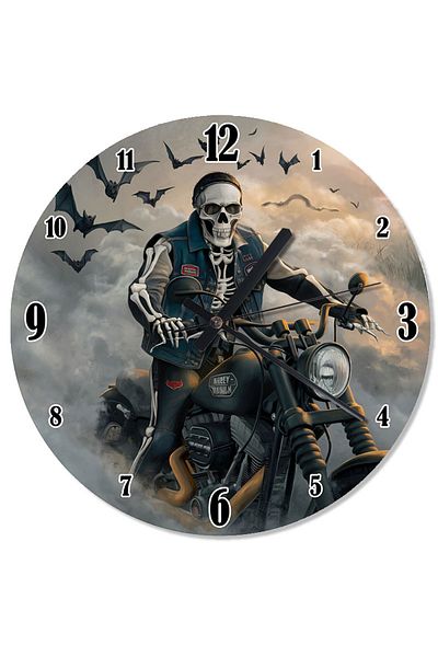 karizmart Motorcycle Man Design Wall Clock