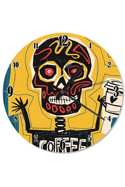 karizmart Colorful Skull Art Silent Wall Clock