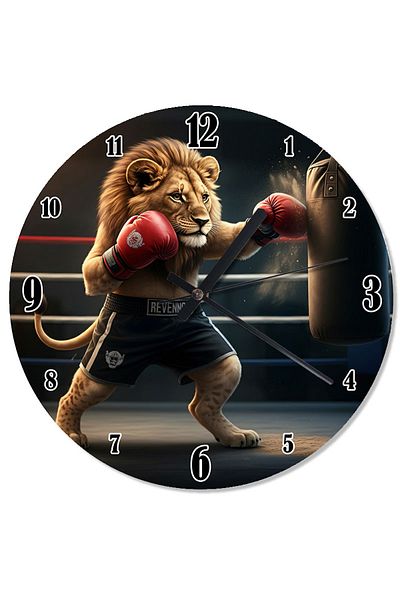 karizmart Boxer Lion Printed Wall Clock