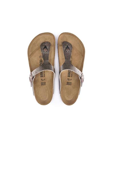 Birkenstock Gizeh Bf Damen-Hausschuhe in Metallic-Optik