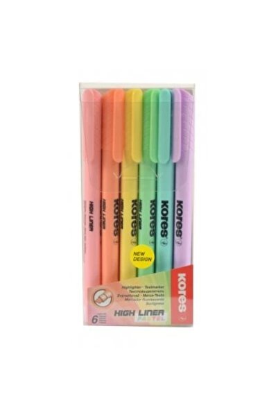 kores PASTEL FOSFORLU KALEM 6 RENK