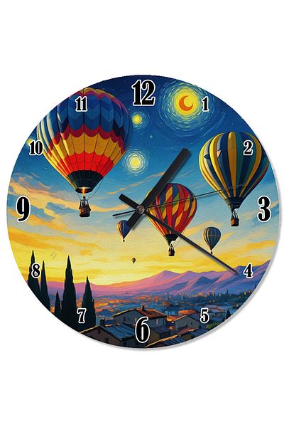 ekart Colorful Flying Balloon Festival Analog Wall Clock