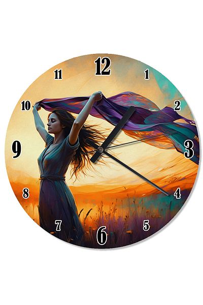 ekart Colorful Shawl Dance Decorative Wall Clock