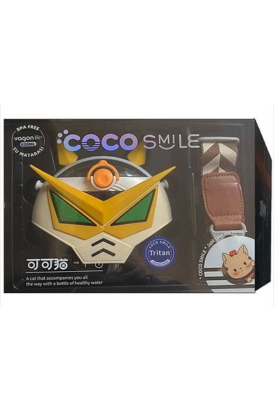 CocoSmile Vagonlife Special Boxed Robot Themed Tritan Flask with Case Cs0005 630ml White