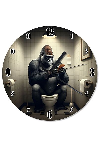 ekart Gorilla Analog Wall Clock in the Toilet