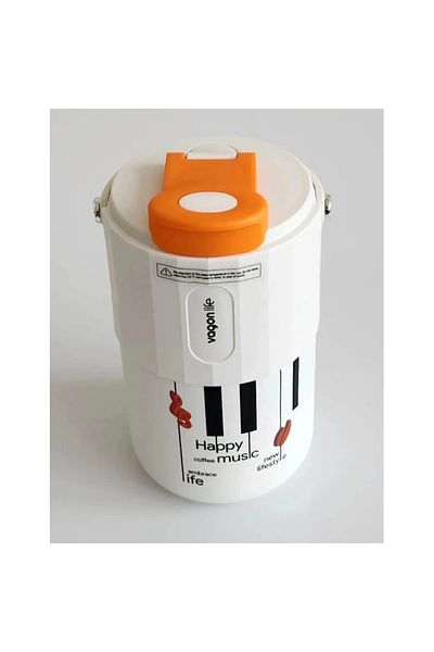 Vagonlife Vagonlife VGN2050 - 400 ML White Steel Flask Shampoo with Straw
