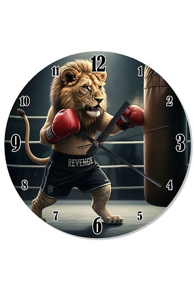 karizmart Boxer Lion Design Wall Clock
