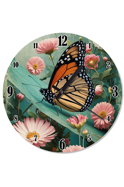 ekart Butterfly among Flowers Special Design Wall Clock