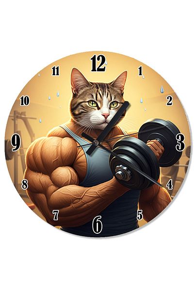 ekart Weight Running Cat Shaped Wall Clock