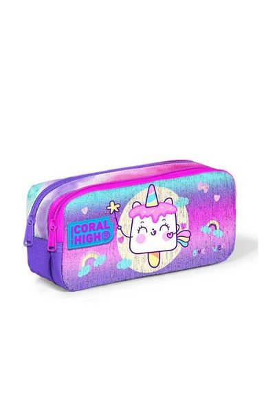 Coral High Pencil Bag Unicorn Ice Cream (Two Compartments) 12053