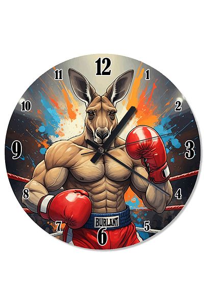 karizmart Boxer Kangaroo Analog Wall Clock