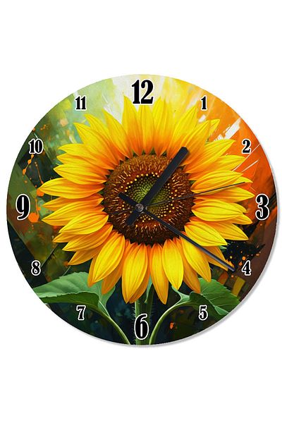 karizmart Bright Sunflower Analog Wall Clock