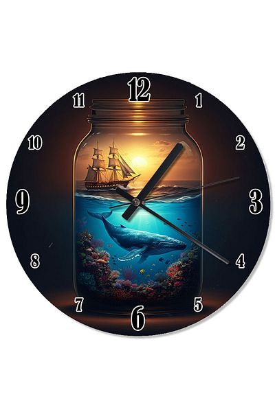 ekart Submarine Treasure Hunt Flowing Wall Clock