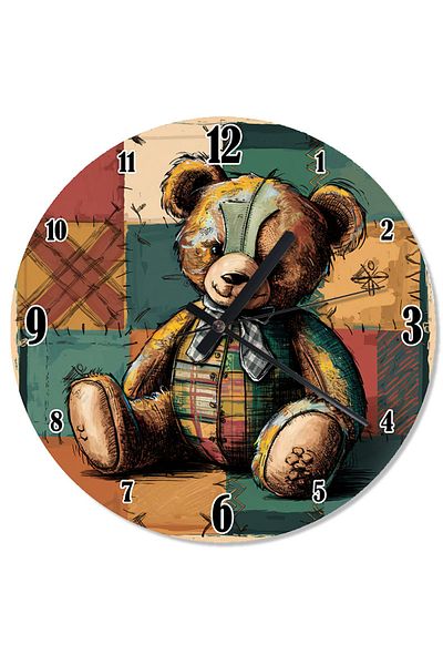 karizmart Vintage Bear Toy Decorative Wall Clock