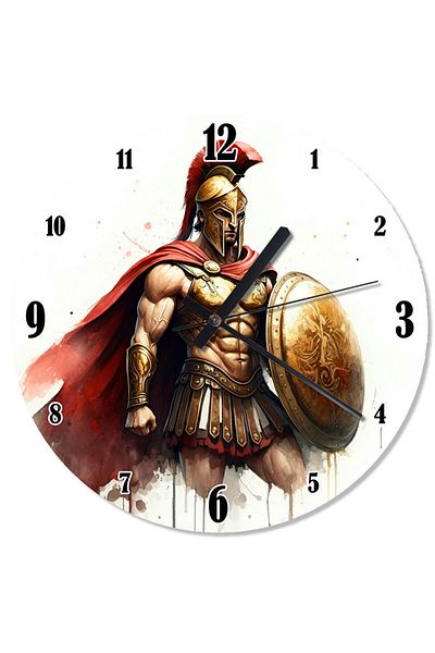ekart Armored Ancient Warrior Flowing Wall Clock