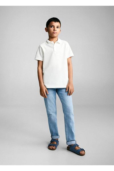 MANGO Kids Πόλο μπλουζάκι - 100% βαμβάκι