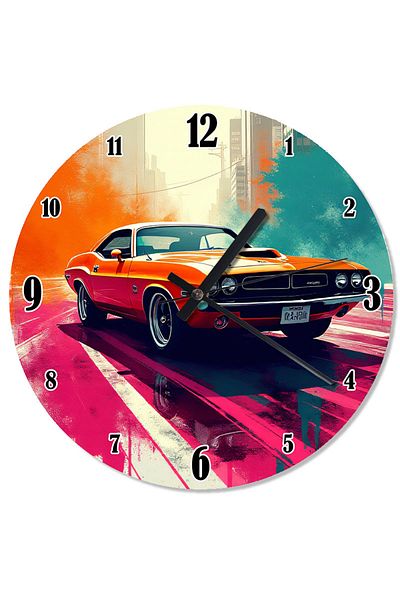 ekart Retro Sports Car Shaped Wall Clock