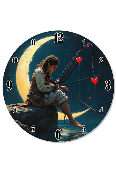 karizmart Woman Shaped Wall Clock in Moonlight