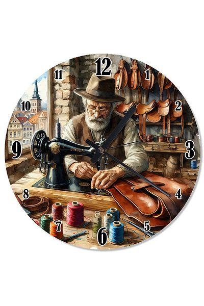 karizmart Old Man Shaped Wall Clock in Workshop