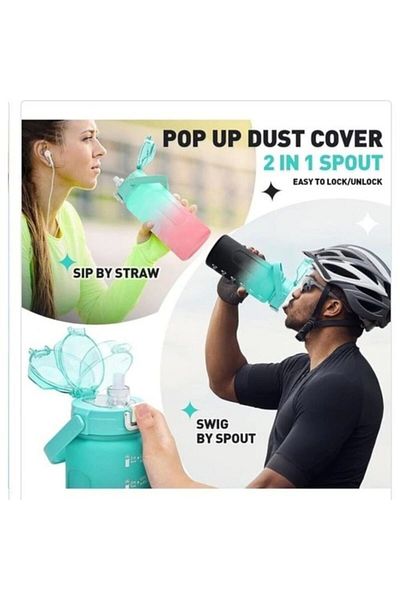 Vagon Flask Policarbon 2000 ml Green Yellow Vgn2214