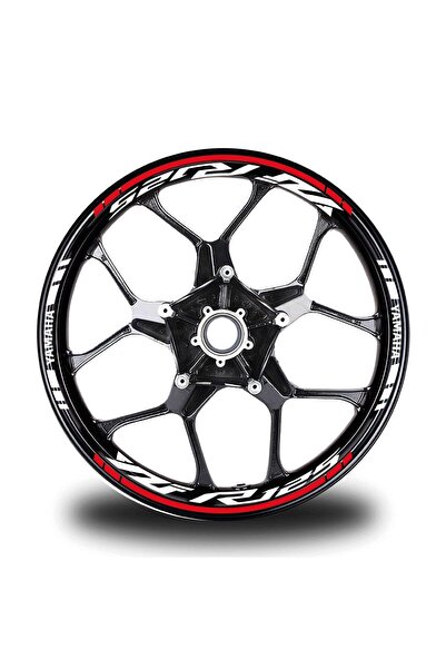 Genel Markalar Kırmızı Yamaha YZF R125 Takım Jant Sticker Etiket