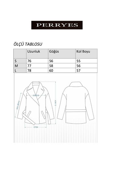 Perryes Palton caju dublu cu centură antracit închis - Femei