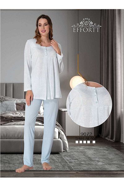 Maison Mila Set de pijamale de maternitate cu model Effortt Shawl
