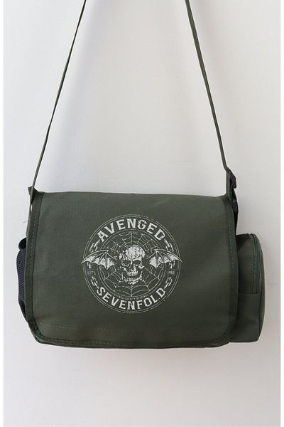 Fuddy Moda Geantă Avenged Sevenfold Written Messenger, geantă de umăr unisex cu imprimeu Rock Band